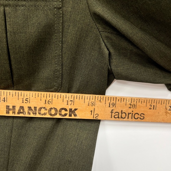 Lafayette 148 Green Wool Career Business Pleated Back Blazer Size 4 - Picture 5 of 10